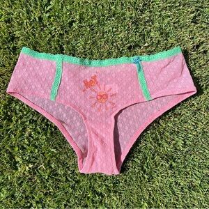Y2K Victoria’s Secret Pout Hipster Panty Hot Sunshine Palm Tree Sheer Floral Med